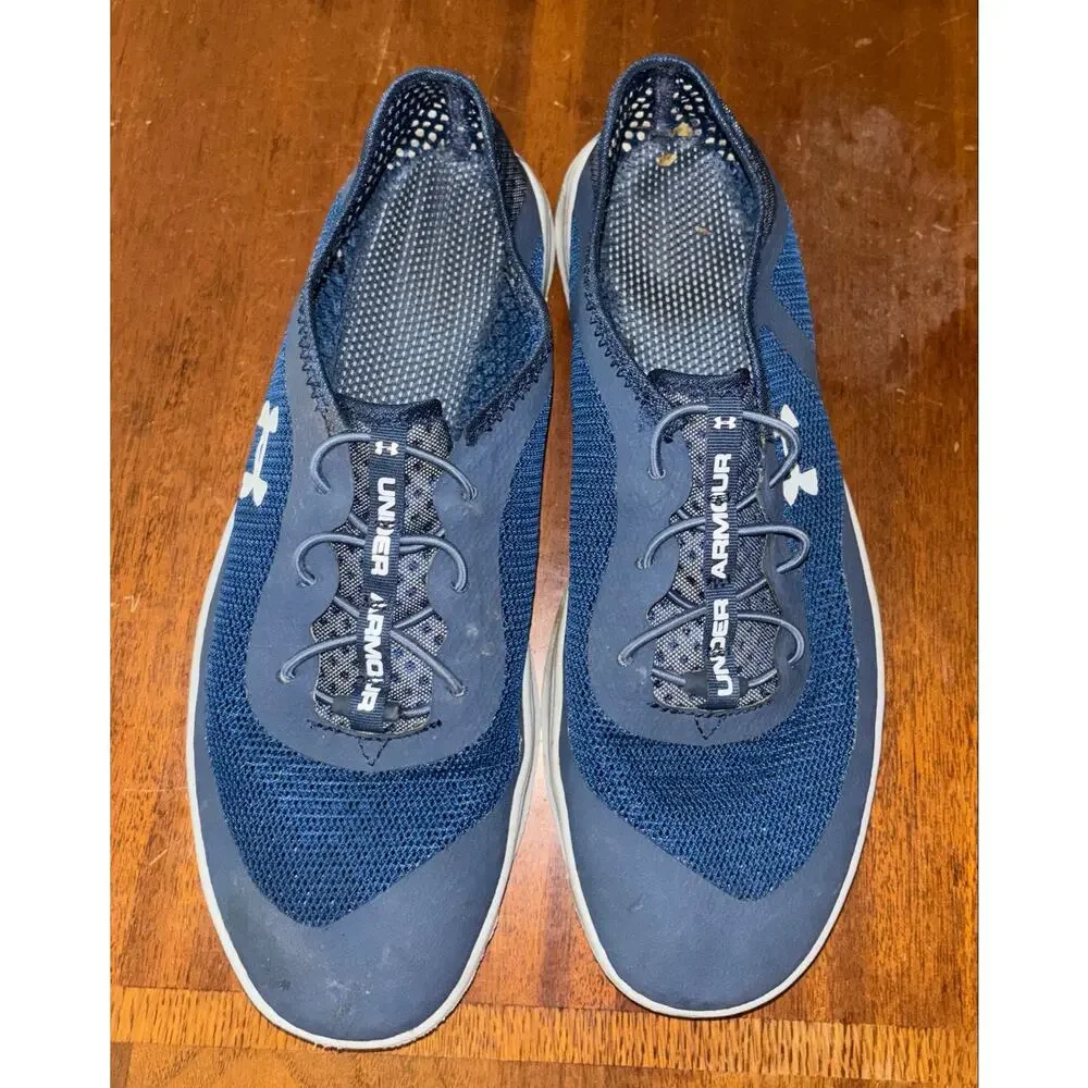 Under Armour men’s blue mesh Micro G Kilchis boat shoes (size 10.5)